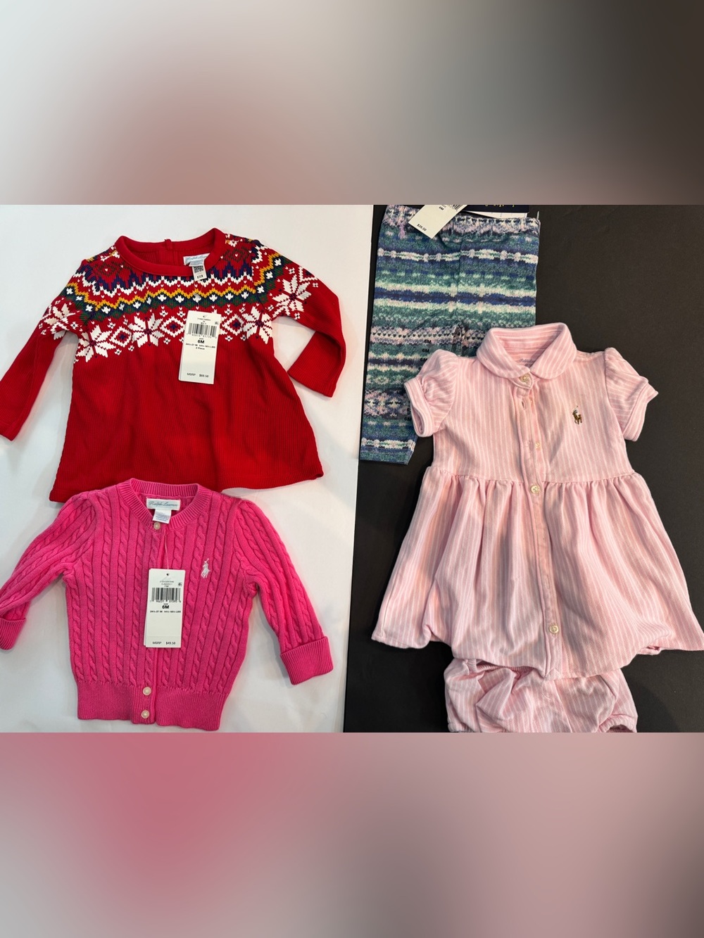 NWT polo Ralph Lauren baby girls various items Sz 6M - selling as a set!